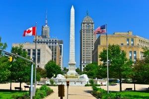 Center of Buffalo, NY