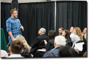 Jason Berkowitz speaking at Small Business Expo